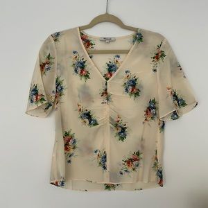 NEVER WORN Madewell floral blouse size 4